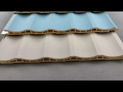 Διακόσμηση εσωτερικών χώρων Γκρι τοίχωμα Wpc ξύλο πλαστικό σύνθετο ανθεκτικό υλικό