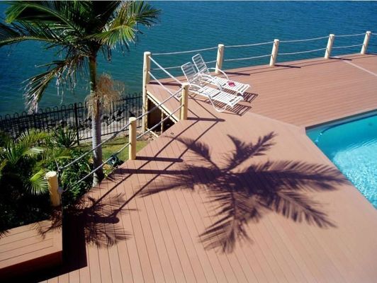 Καλή τιμή Υπαίθριες λίμνες WPC σύνθετο Decking κατωφλιών δαπέδων Decking σε απευθείας σύνδεση